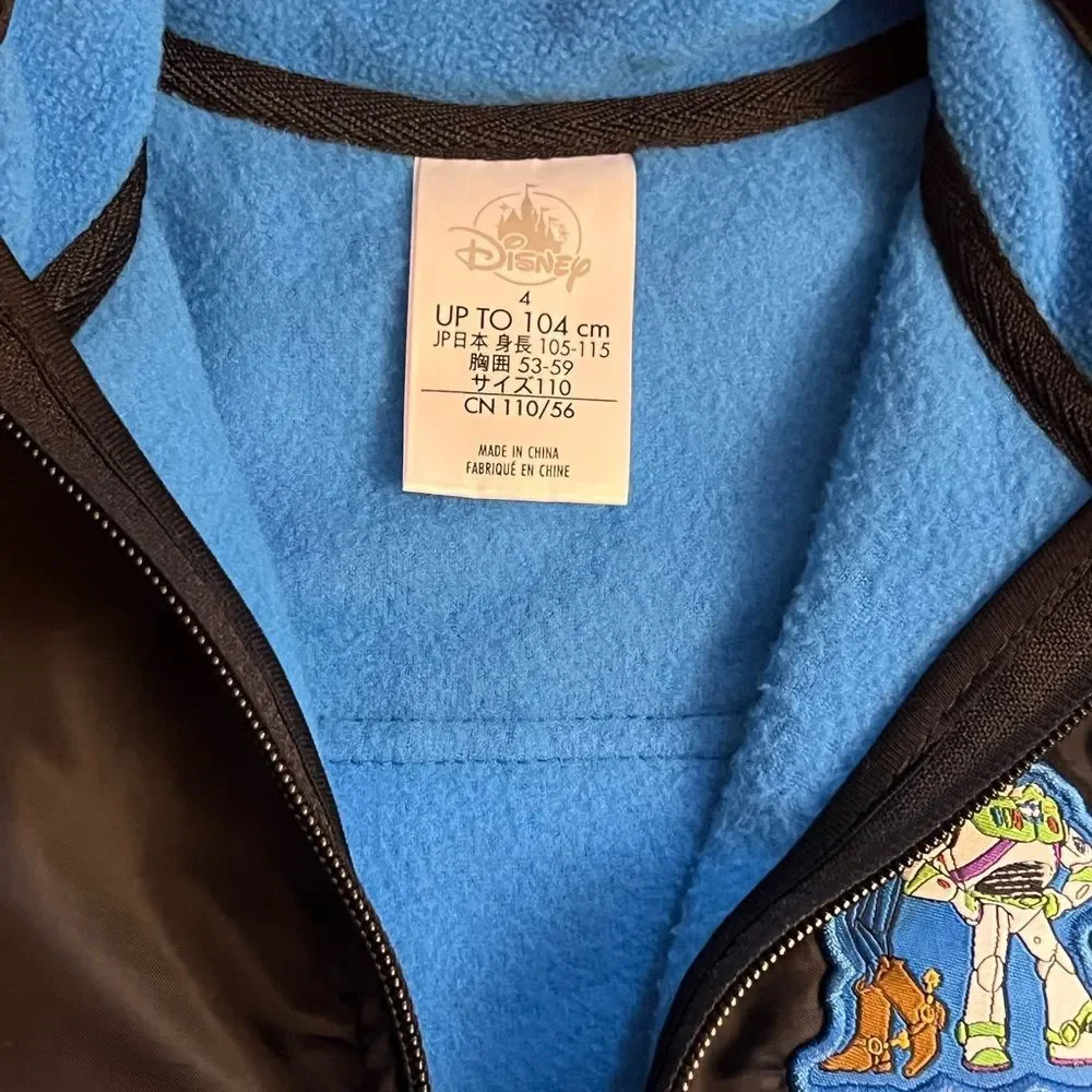 Toy Story‎ Fleece Zip-Up Jacket Disney Store Woody Buzz Lightyear Kids size 4